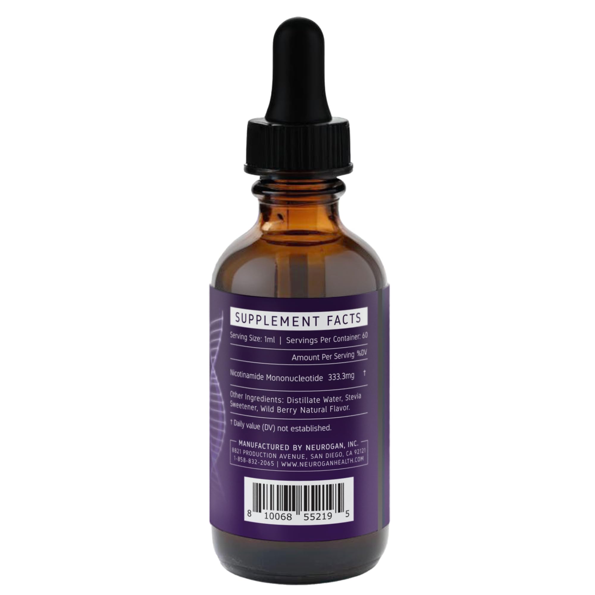 Neurogan Liposomal NMN Drops dropper ready for under-tongue use and absorption