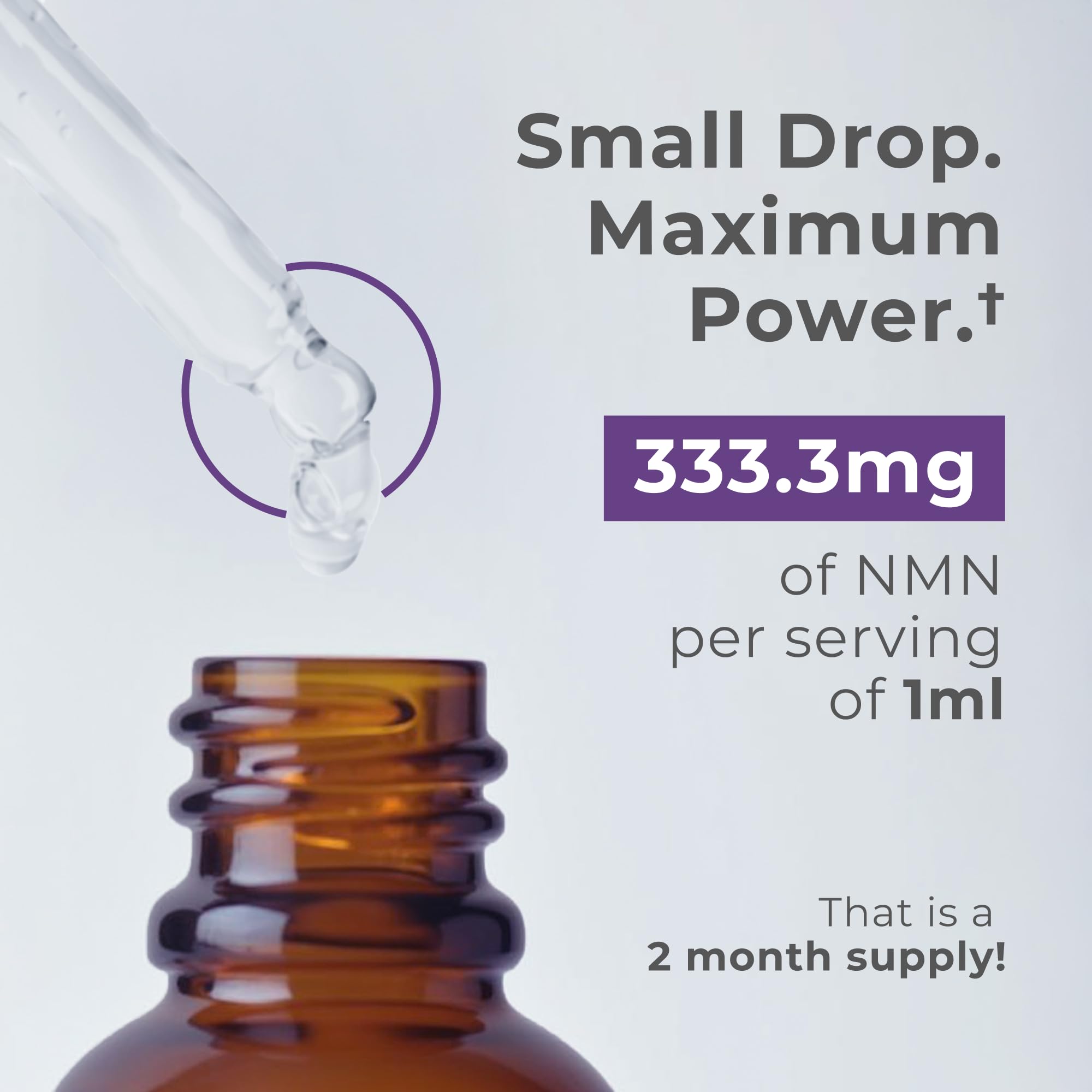 Neurogan Liposomal NMN Drops berry flavor close-up emphasizing pleasant daily taste