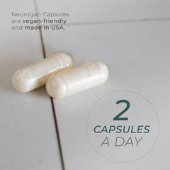 Neurogan NAD+ Resveratrol bottle pour illustrating simple daily supplementation