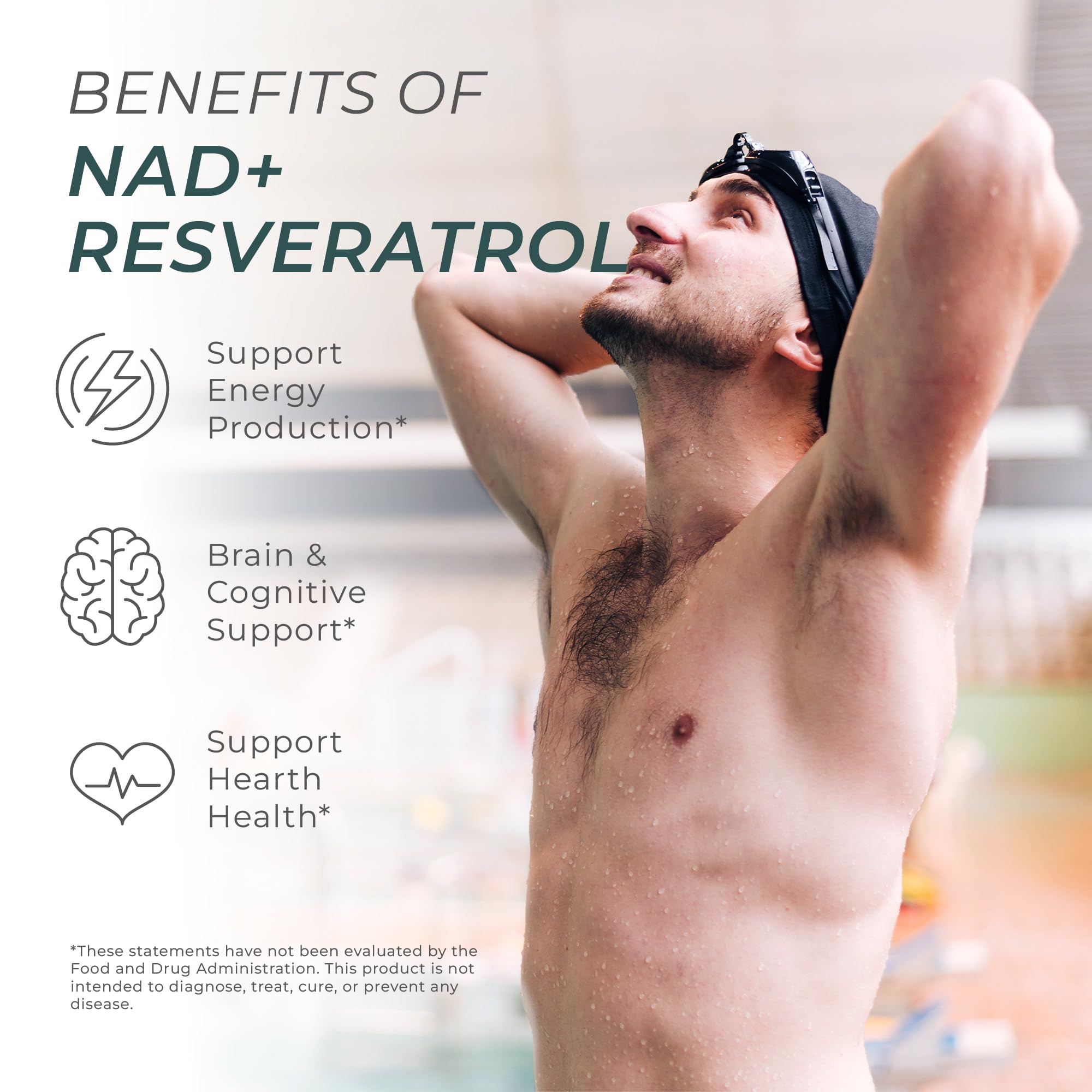 Neurogan NAD+ Resveratrol capsules on desk implying daily energy and resilience