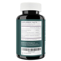 Neurogan NAD+ Resveratrol capsules on tray suggesting steady, caffeine-free focus