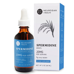 Neurogan Spermidine bottle pour demonstrates high-potency liquid for easy daily use.