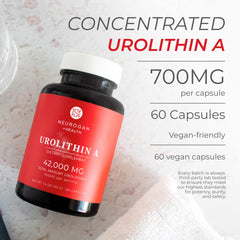 Neurogan Urolithin A capsules row demonstrates easy daily dosing.
