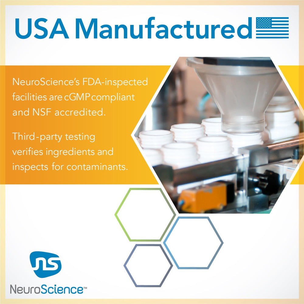 NeuroScience Calm G ingredients including alpha lipoic acid and theanine