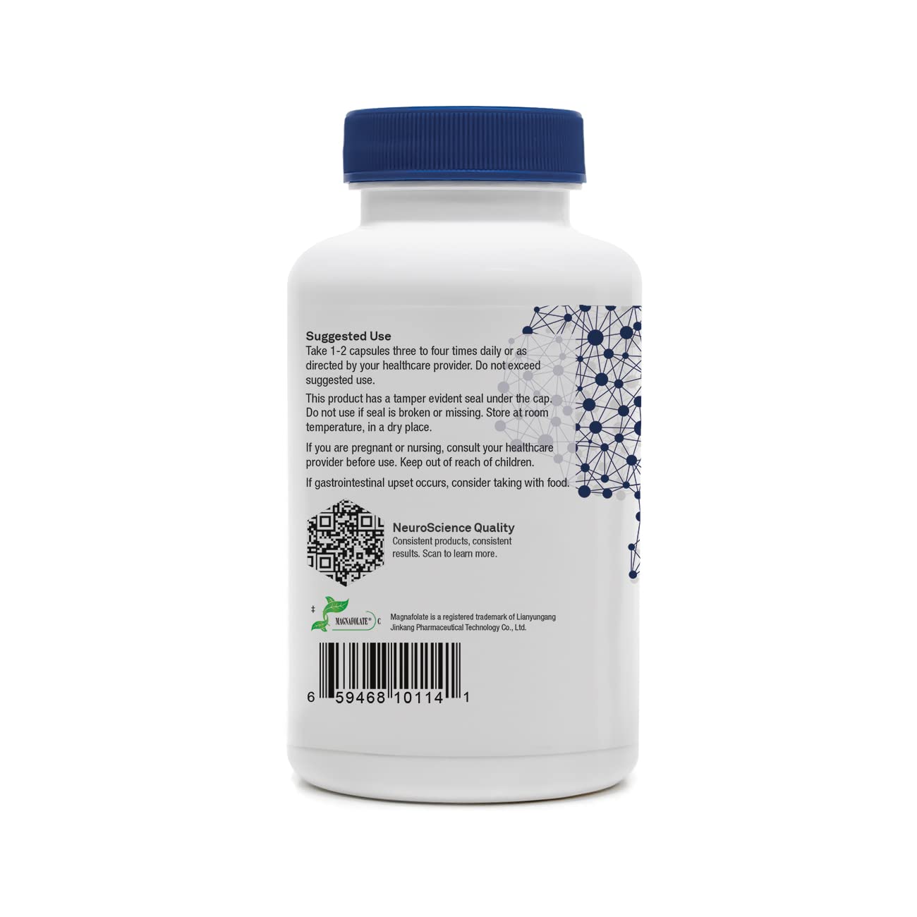 NeuroScience Calm G label close-up featuring key ingredients like alpha lipoic acid