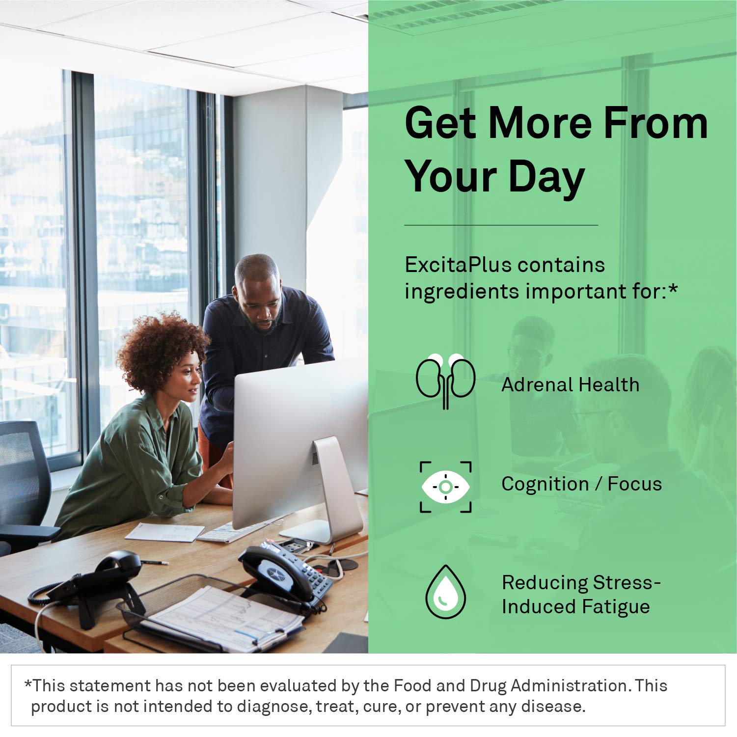 NeuroScience ExcitaPlus capsules pack ready for morning focus and endurance