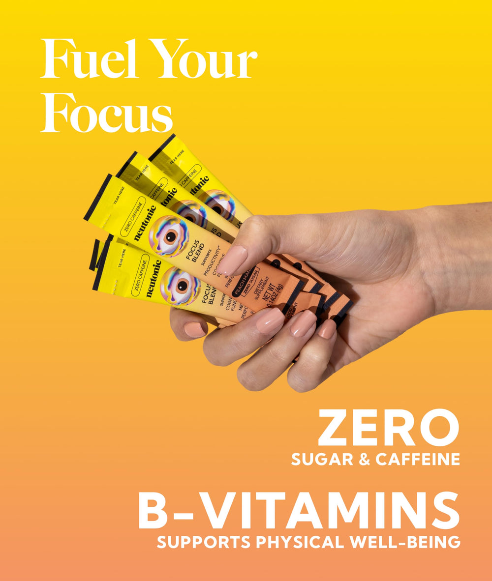 Neutonic peach mango flavor glass mix emphasizes tasty, sugar-free cognitive support