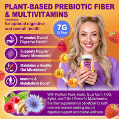 Two-pack NEVISS Fiber Gummies on countertop for easy daily routine.