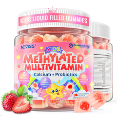 NEVISS Kids Multivitamin Gummies bottle shown for convenient daily nutrition support.