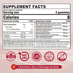 NEVISS Maca gummies label closeup shows grapefruit flavor and sugar-free formula