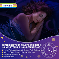 NEVISS packaging front highlighting melatonin-free formulation