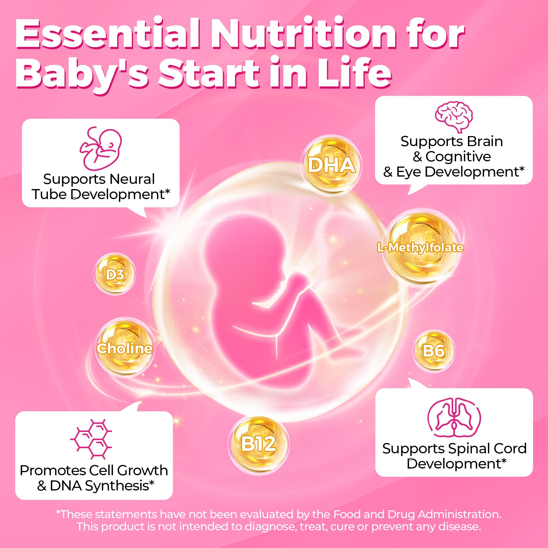 NEVISS prenatal gummies probiotic 10B CFU detail for gut-friendly digestion.