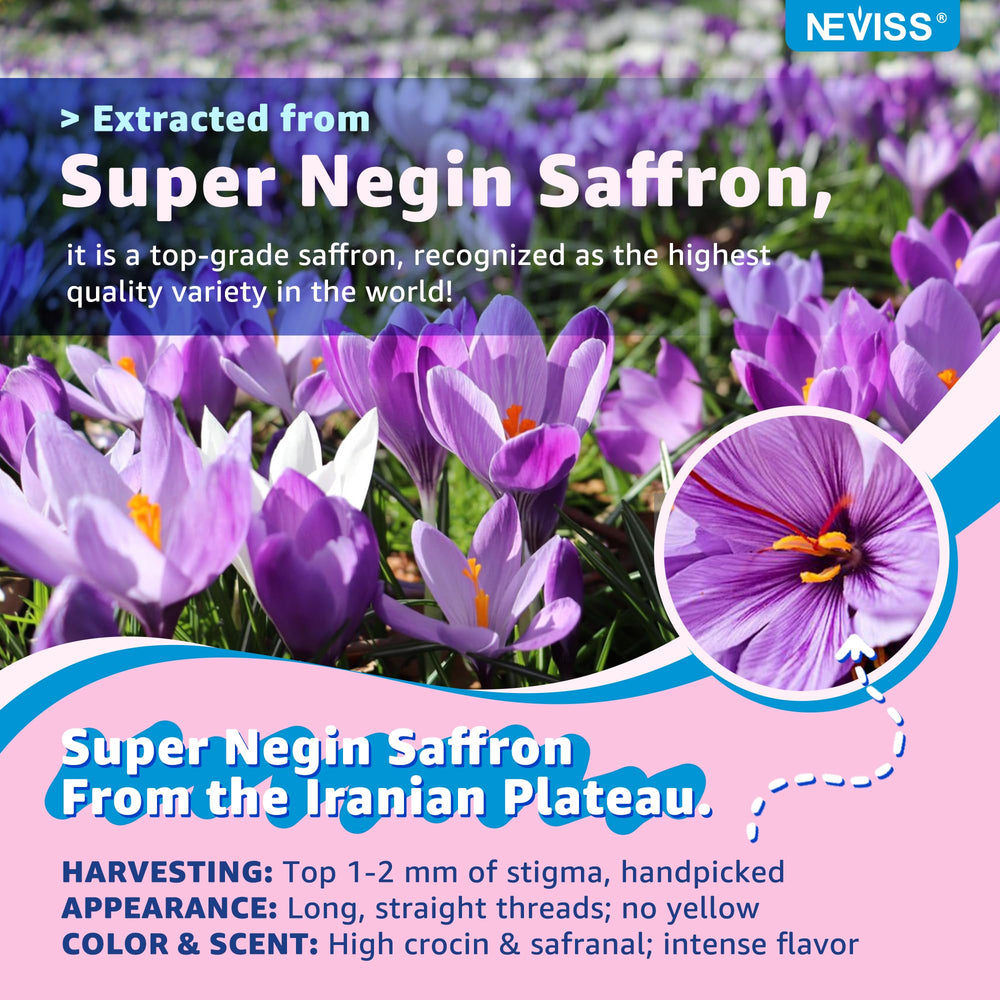 NEVISS saffron-magnesium-omega3 gummies on school desk illustrating focus during tasks.