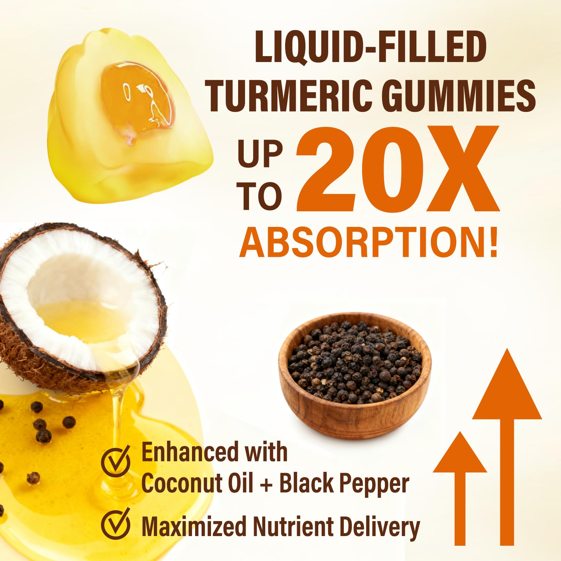 NEVISS Sugar-Free Turmeric Curcumin Gummies label signals non-GMO and soy-free formulation.