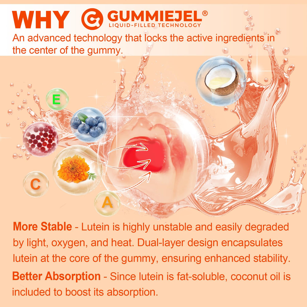 NEVISS gummy closeup reveals center-filled formula for better absorption.