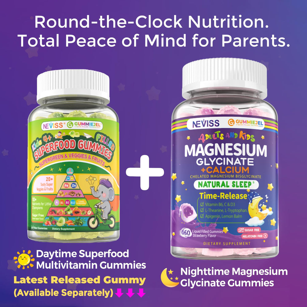 Third-party tested seal on NEVISS magnesium calcium gummies