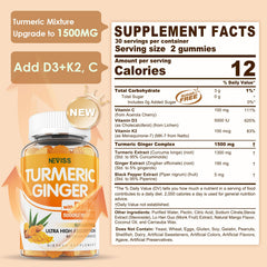 Close up of NEVISS gummies highlighting vegan formula and natural sweeteners.