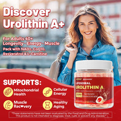 NEVISS Urolithin A gummies close-up with bright colors for fresh vitality.