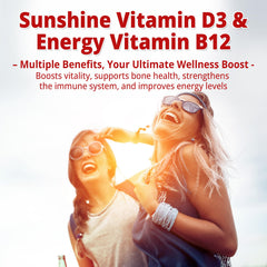 NEVISS vegan D3 + B12 gummies nutrition facts highlights non-GMO, gluten-free, and gelatin-free qualities.