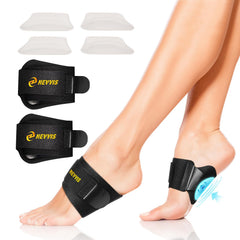 NEVVIS arch support brace with silicone gel pads for arch comfort and stability.