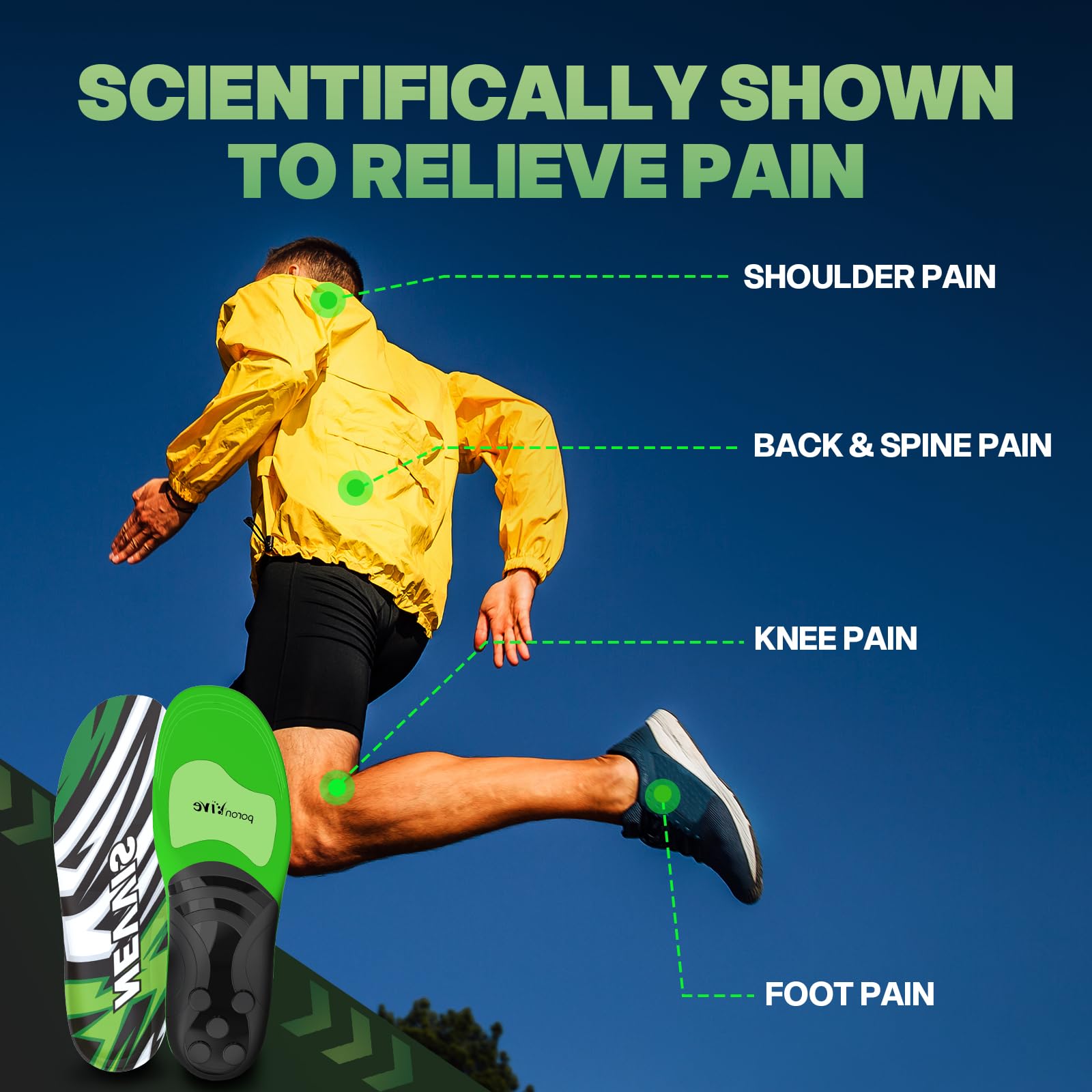 Moisture-wicking top fabric helps odor control in NEVVIS insoles