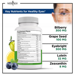 NEW AGE AREDS 2 capsules closeup highlights the nutrient-rich lutein and zeaxanthin blend.