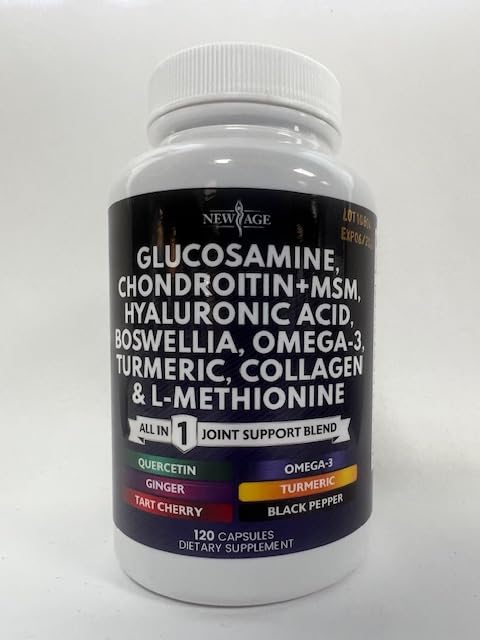 NEW AGE Boswellia Ginger Quercetin softgels closeup emphasizing anti-inflammatory blend supporting mobility.