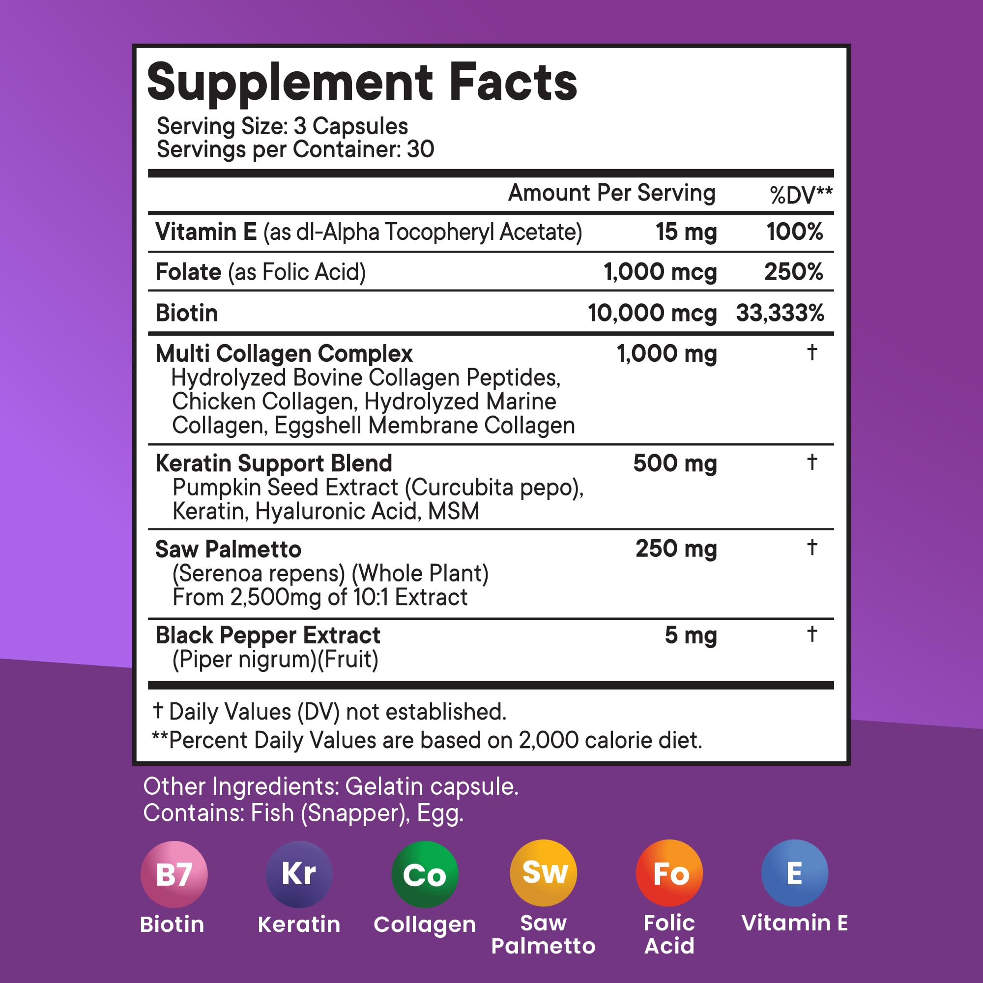 New Age capsules closeup showing easy-to-swallow daily softgels for hair and nail care.