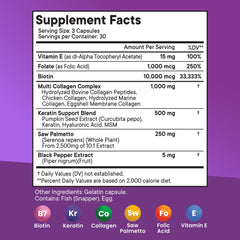 New Age capsules closeup showing easy-to-swallow daily softgels for hair and nail care.
