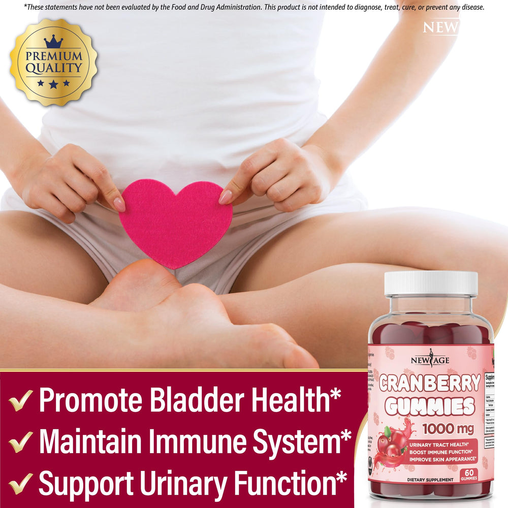 New Age Cranberry Gummies are allergen-free and all natural in formula.