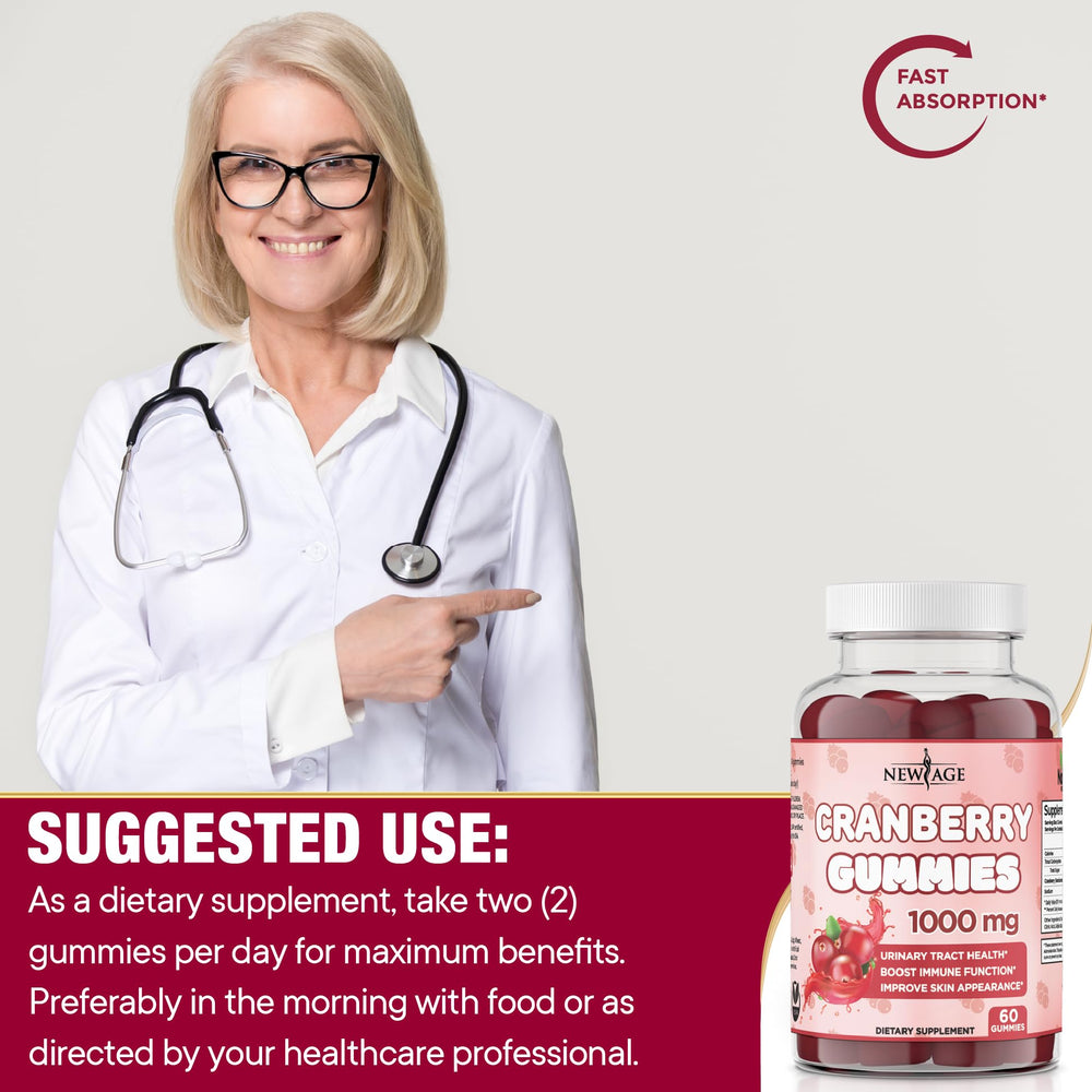 Two gummies daily recommended for ongoing urinary health support.