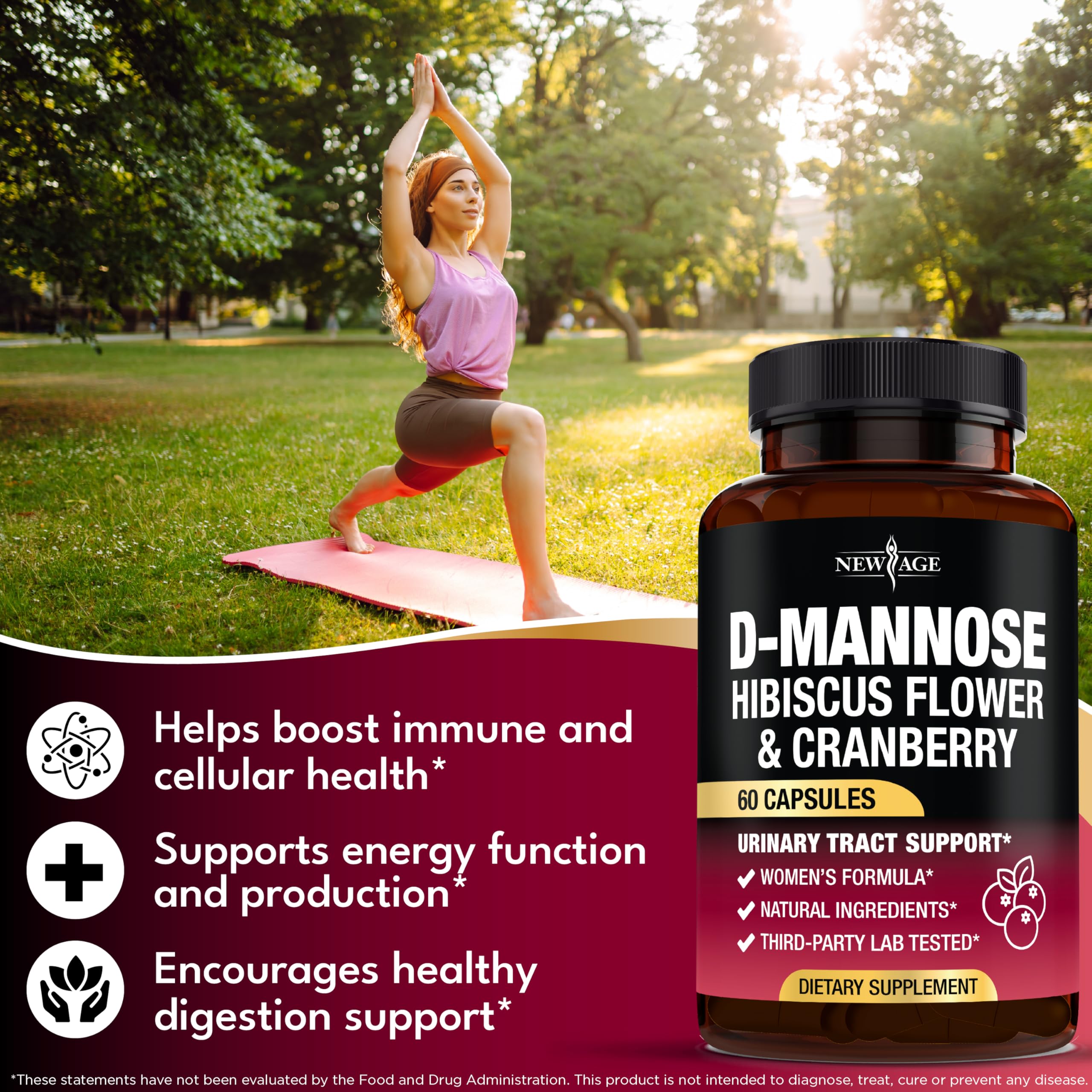 NEW AGE Cranberry Hibiscus Dandelion extracts show natural urinary care blend