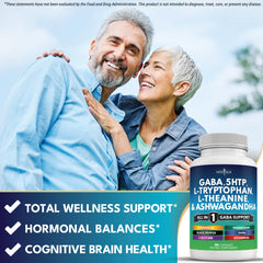 New Age GABA capsules array demonstrates comprehensive all-in-1 formula.