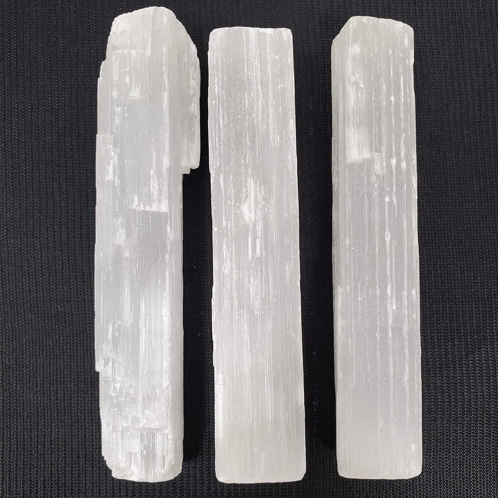 New Age Imports selenite sticks 4in close-up for energy clearing and calm