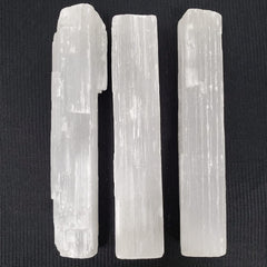 New Age Imports selenite sticks 4in close-up for energy clearing and calm
