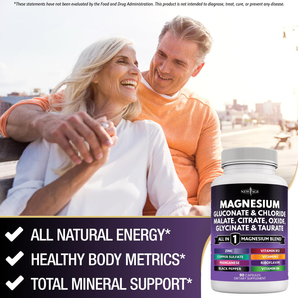 NEW AGE Magnesium Taurate capsules support joint comfort and connective tissue.