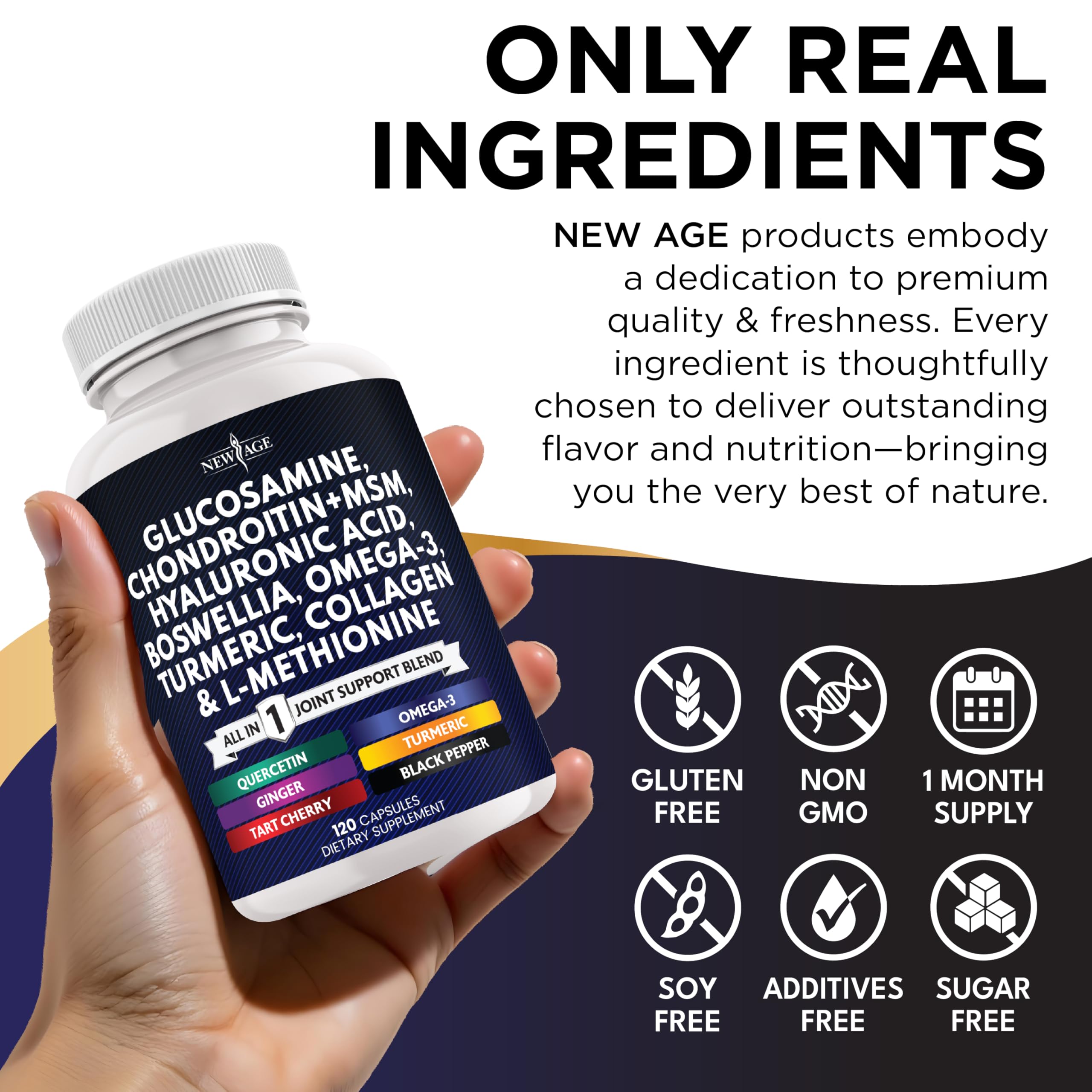 NEW AGE Multi-Vitamin Mineral packaging shows broad micronutrient coverage for daily wellness.