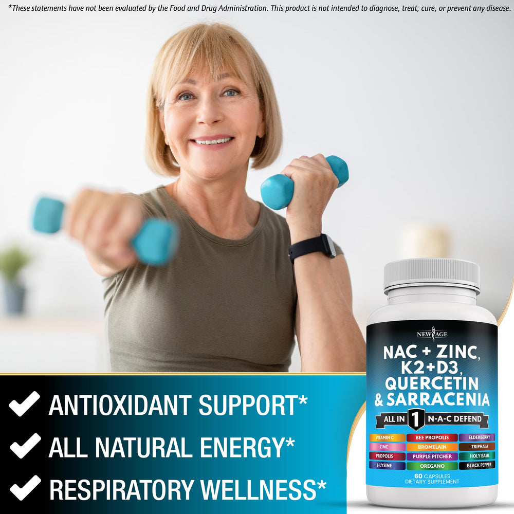 NEW AGE NAC vitamin D3 and K2 in one capsule.