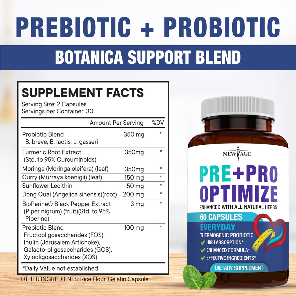 New Age Probiotics bottle with Dong Quai ancient herb reference