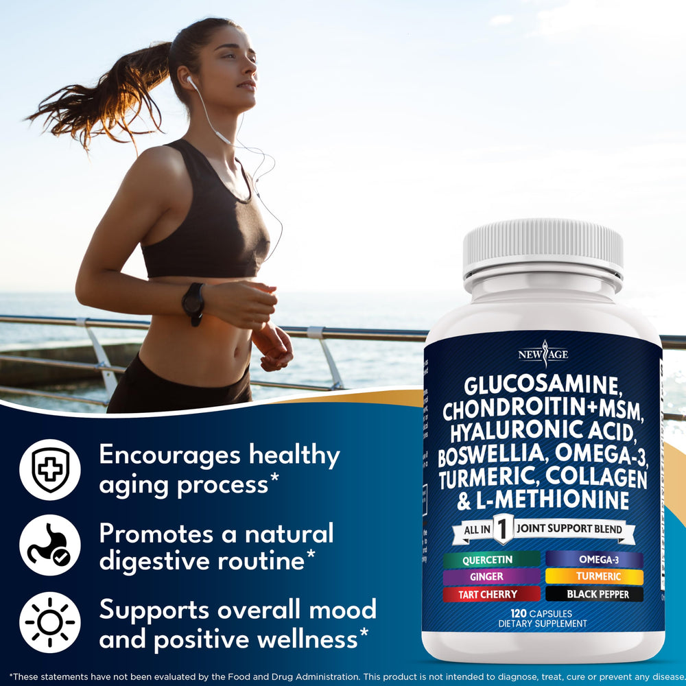 New Age turmeric curcumin capsules for joint comfort.