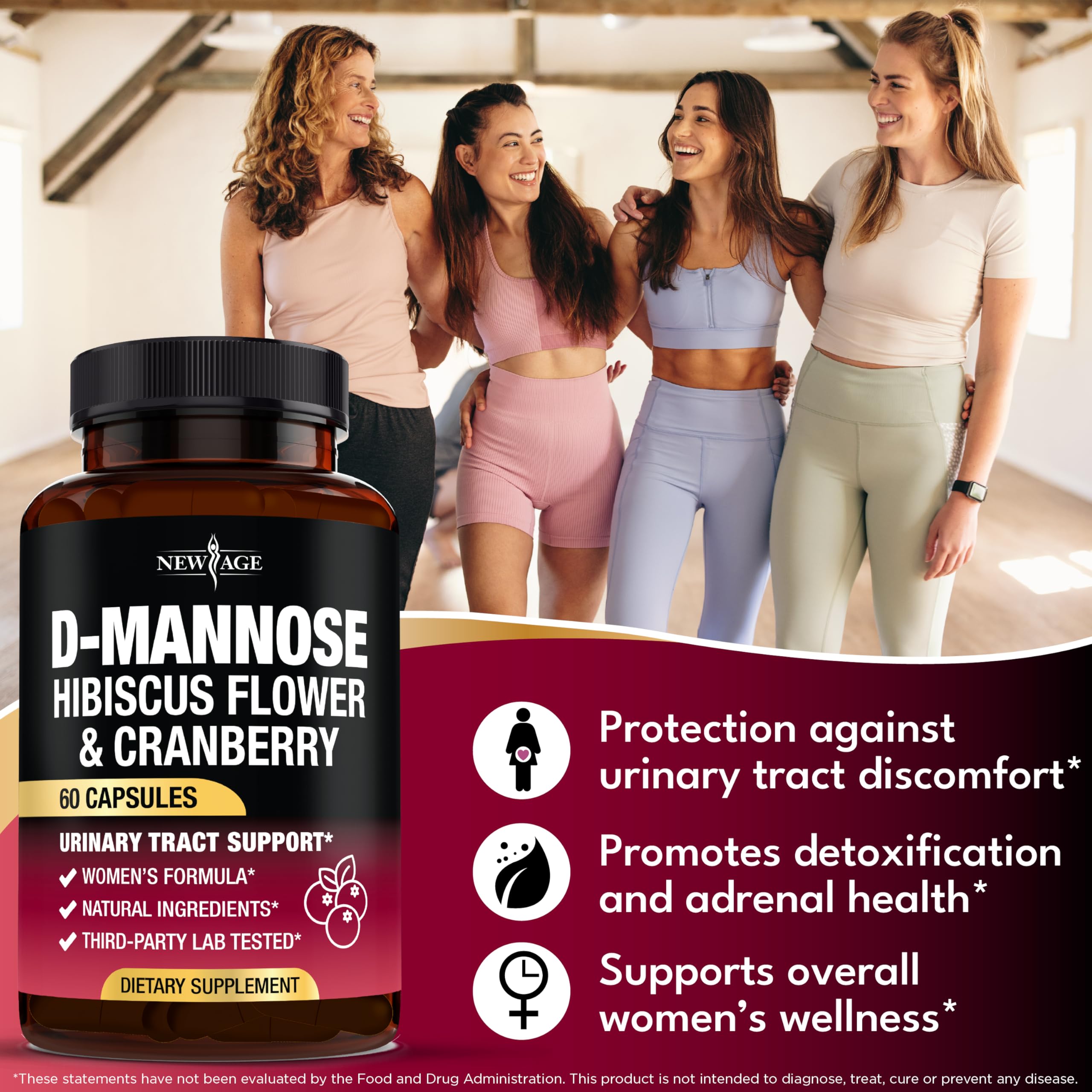 NEW AGE Urinary tract support packaging communicates fast-acting, natural approach