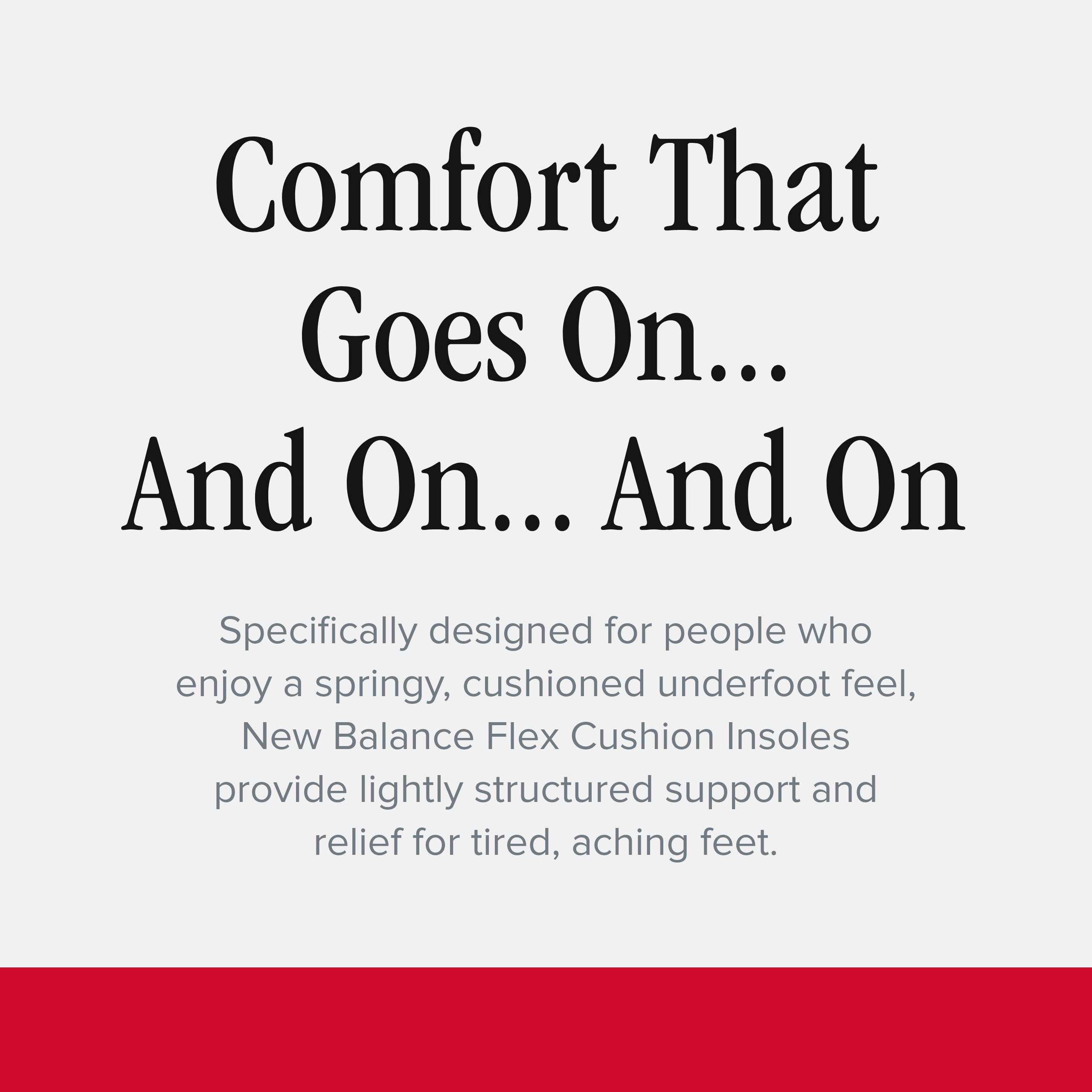 New Balance moisture-wicking design helps odor control during long wear.