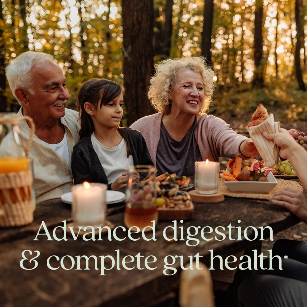 New Chapter All-Flora capsules closeup shows a 10 billion CFU digestive support formula.