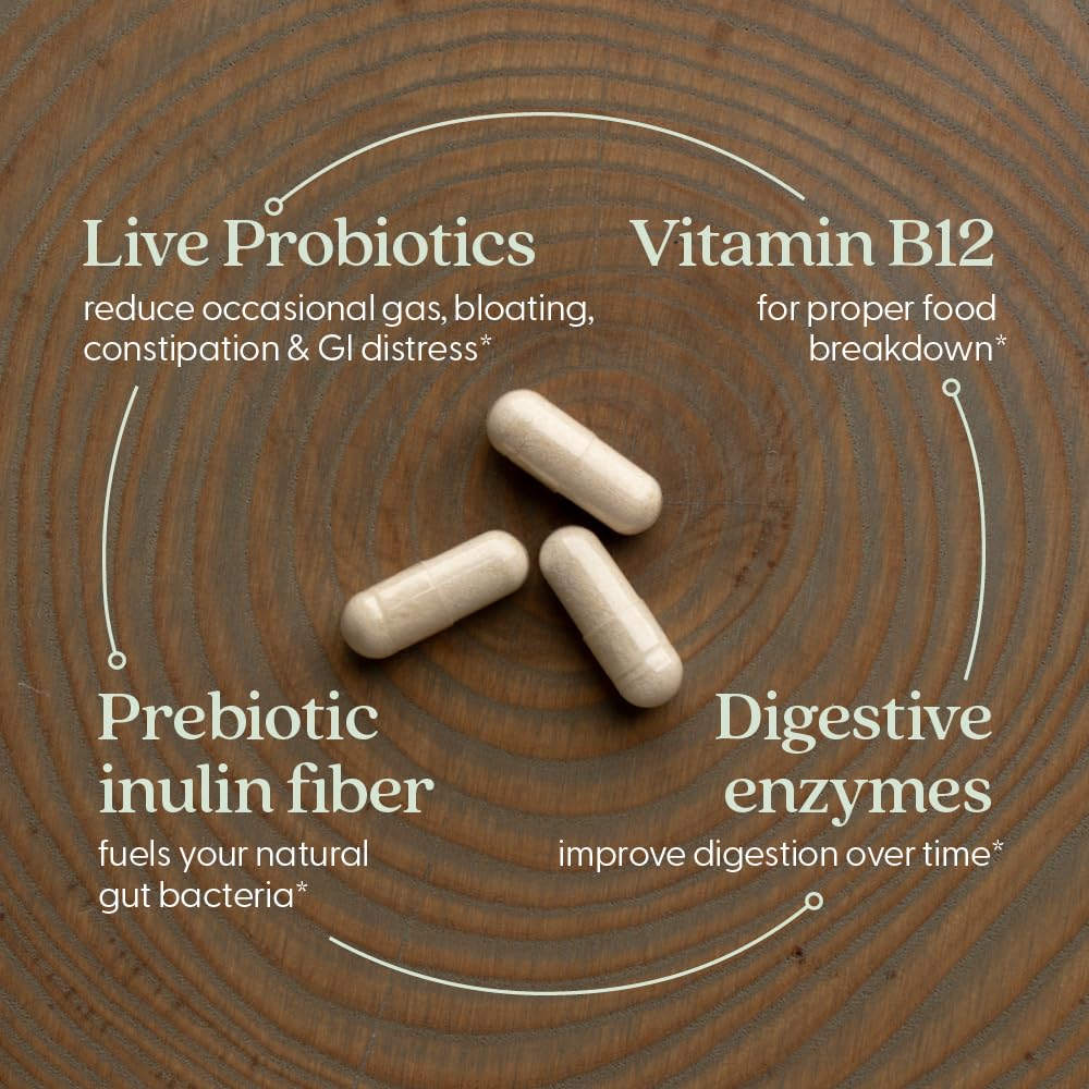 Back label of All-Flora enzyme complex showing ingredients