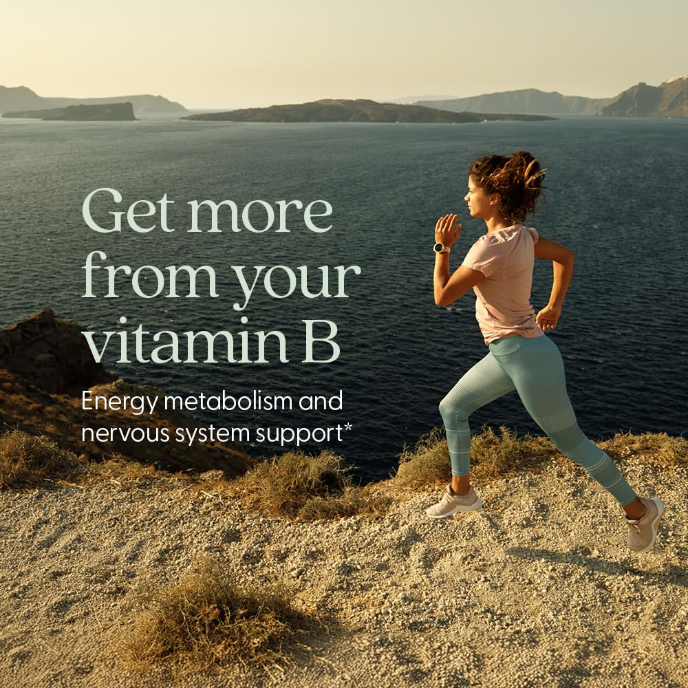 New Chapter Vitamin B Complex capsules close-up showing fermented formula.