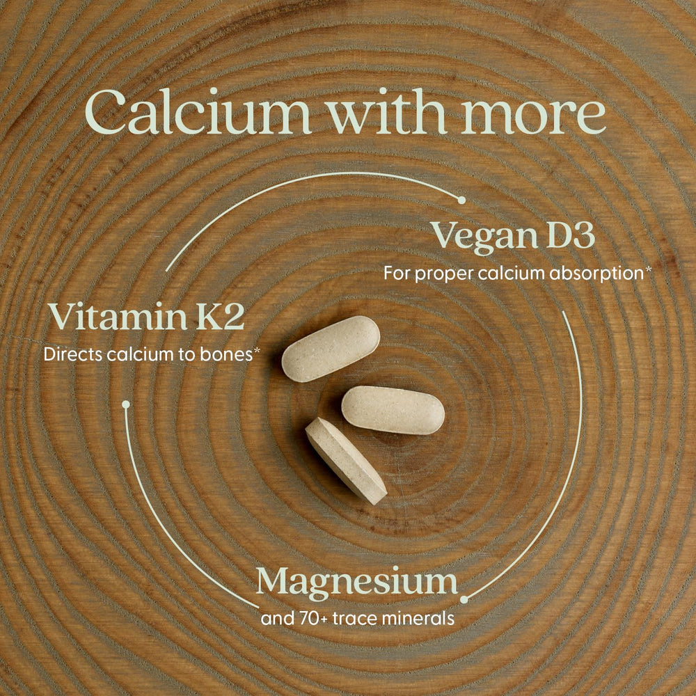New Chapter calcium with D3 and K2 directs nutrients toward bones.