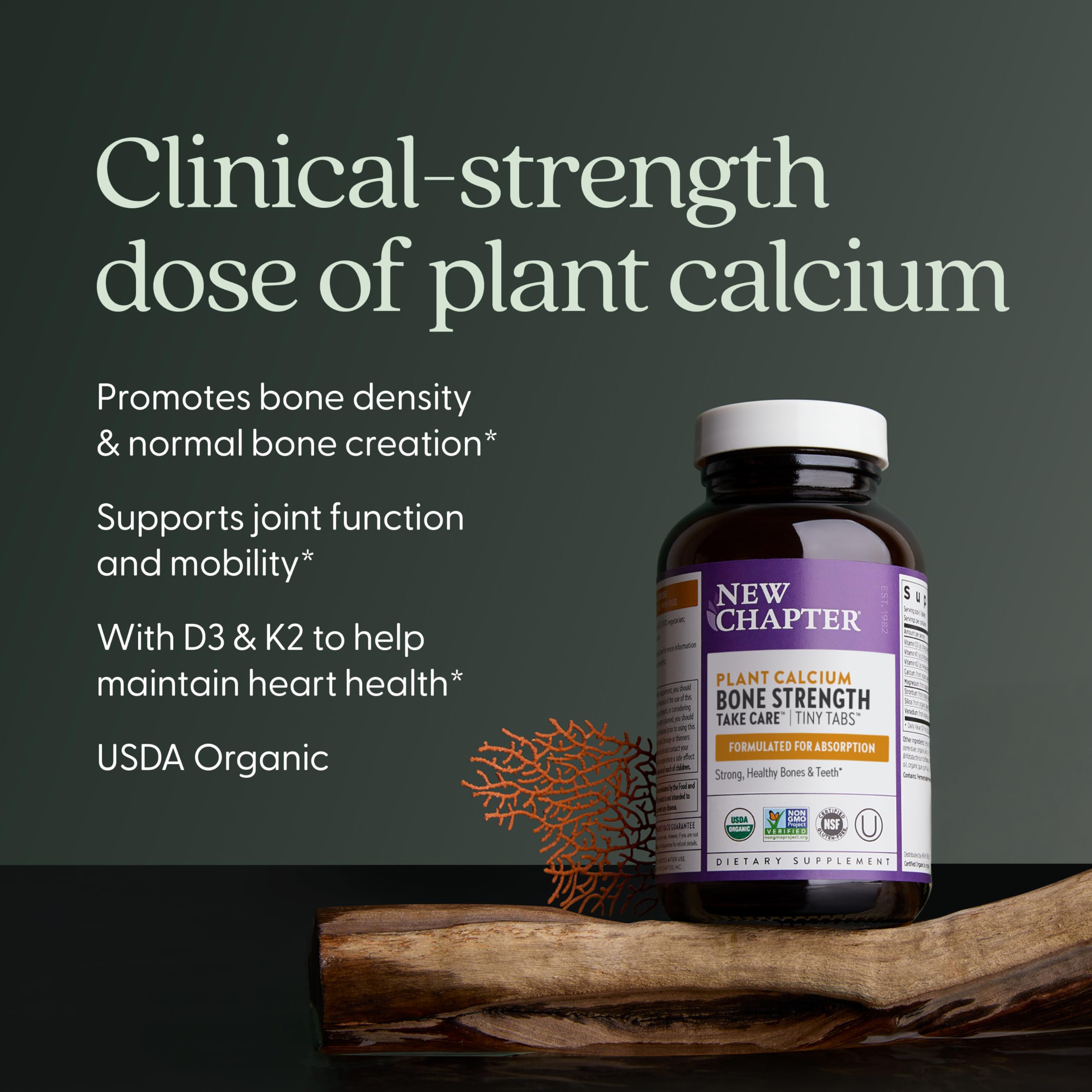Icelandic Red Marine Algae source highlights organic calcium in New Chapter supplement