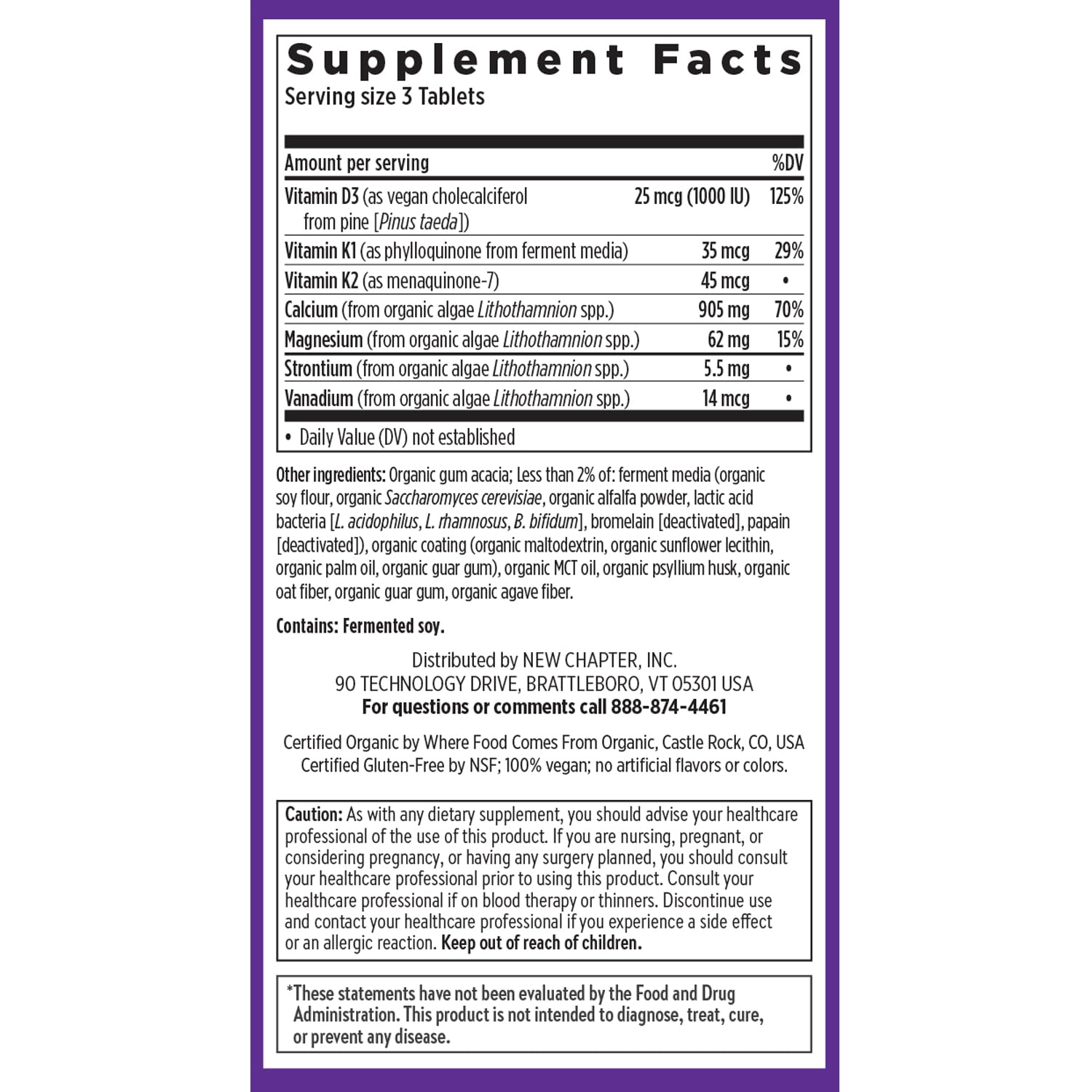 New Chapter mineral blend includes magnesium and 70+ trace minerals for balance.