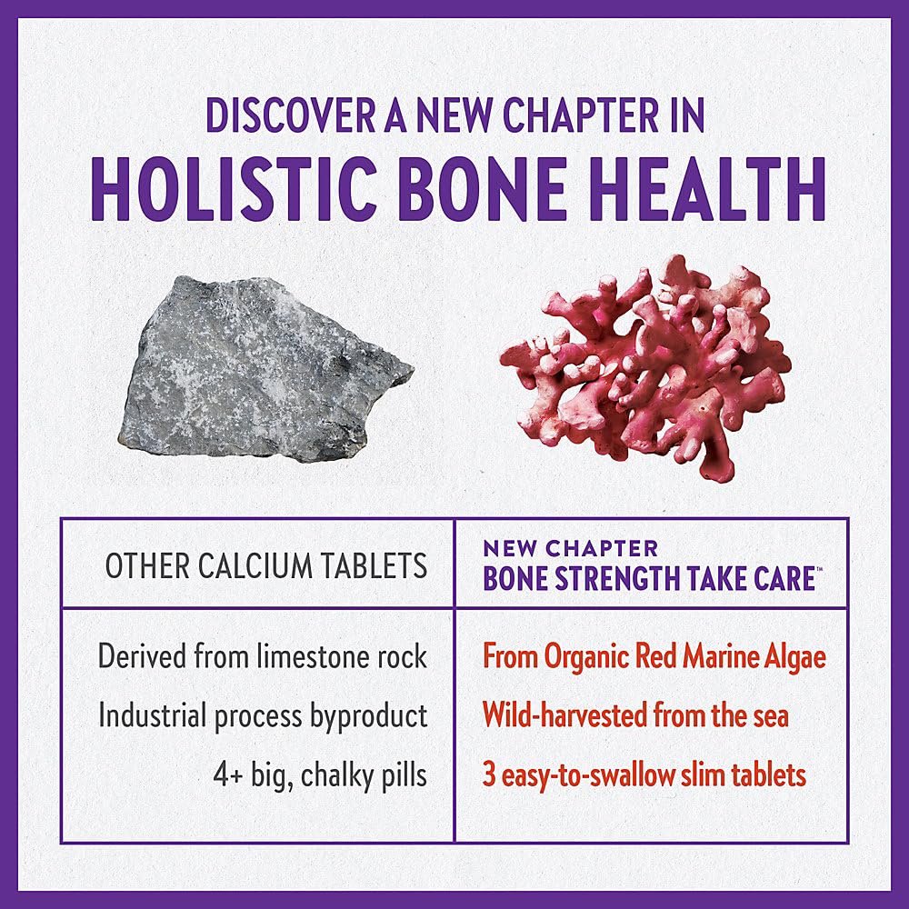 New Chapter Calcium red marine algae source emphasizes organic calcium origin