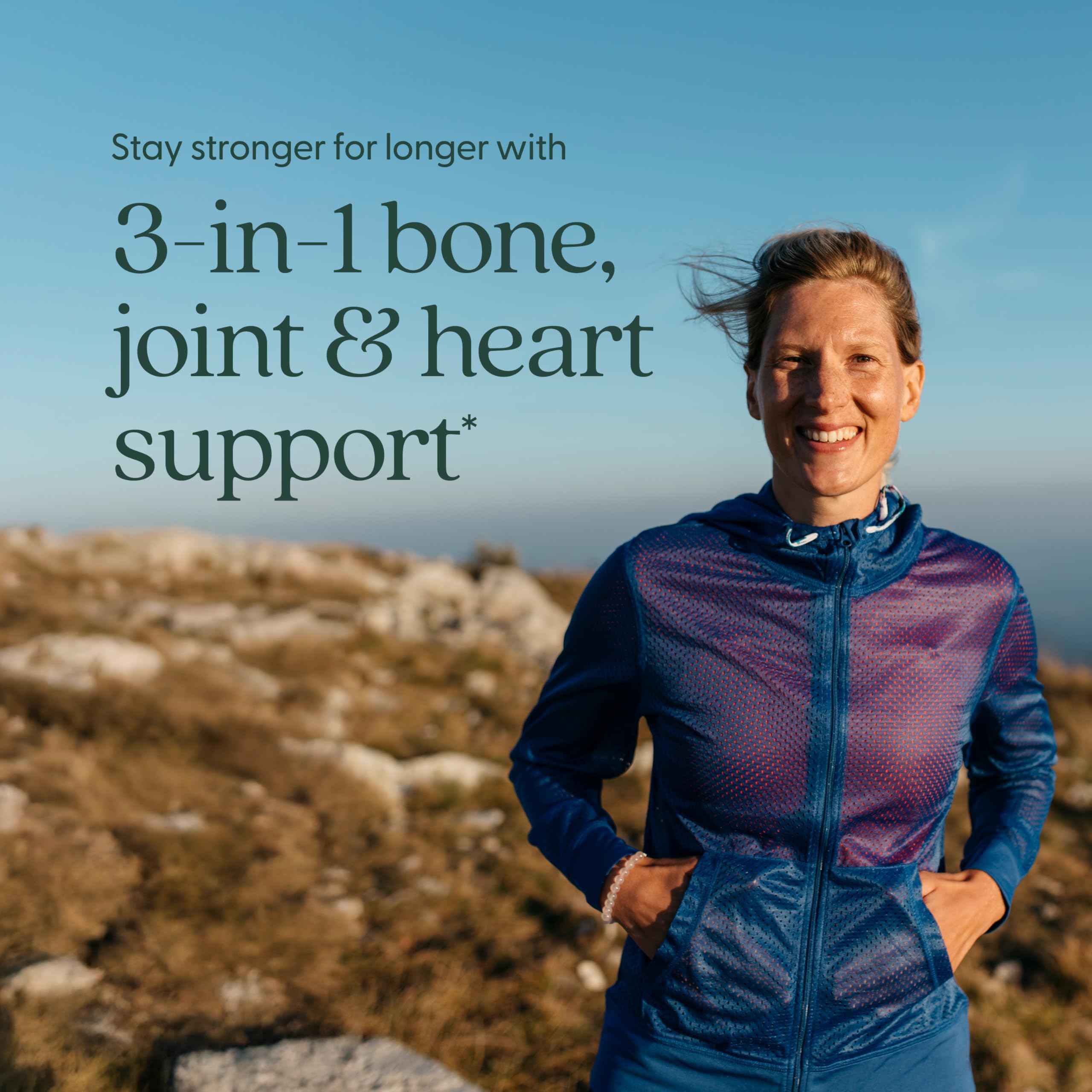 Close-up of New Chapter Tiny Tabs easy-to-swallow tablets for bone support